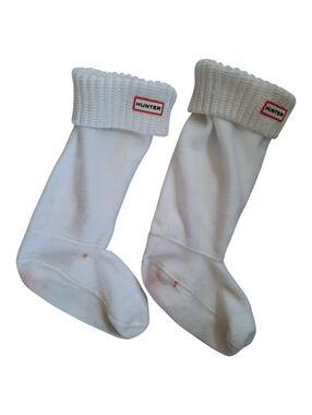 Hunter 6-Stitch Cable Knit Fleece Lined Tall Boot Socks Size Medium (W 5-7)